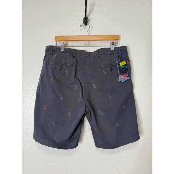 Cremieux Mens Embroidery Madison 9' Inseam Size 38 Dog Print Tchok Print NEW - Picture 2 of 8